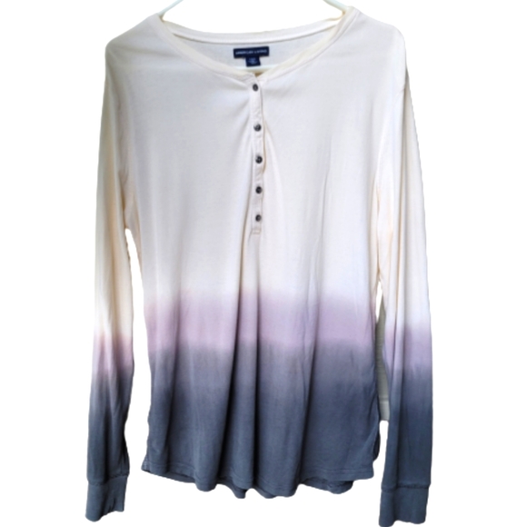 American Living Tops - American Living Ombre Henley Size L